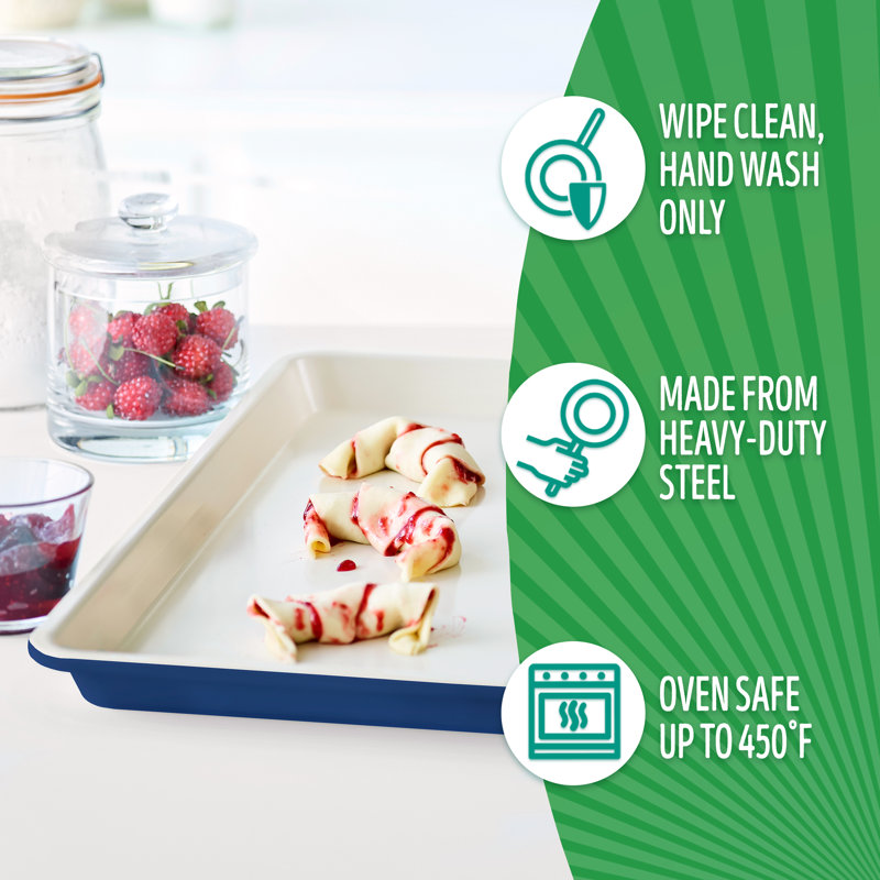 GreenLife Bakeware Healthy Ceramic Nonstick, 18" X 12" Half Cookie